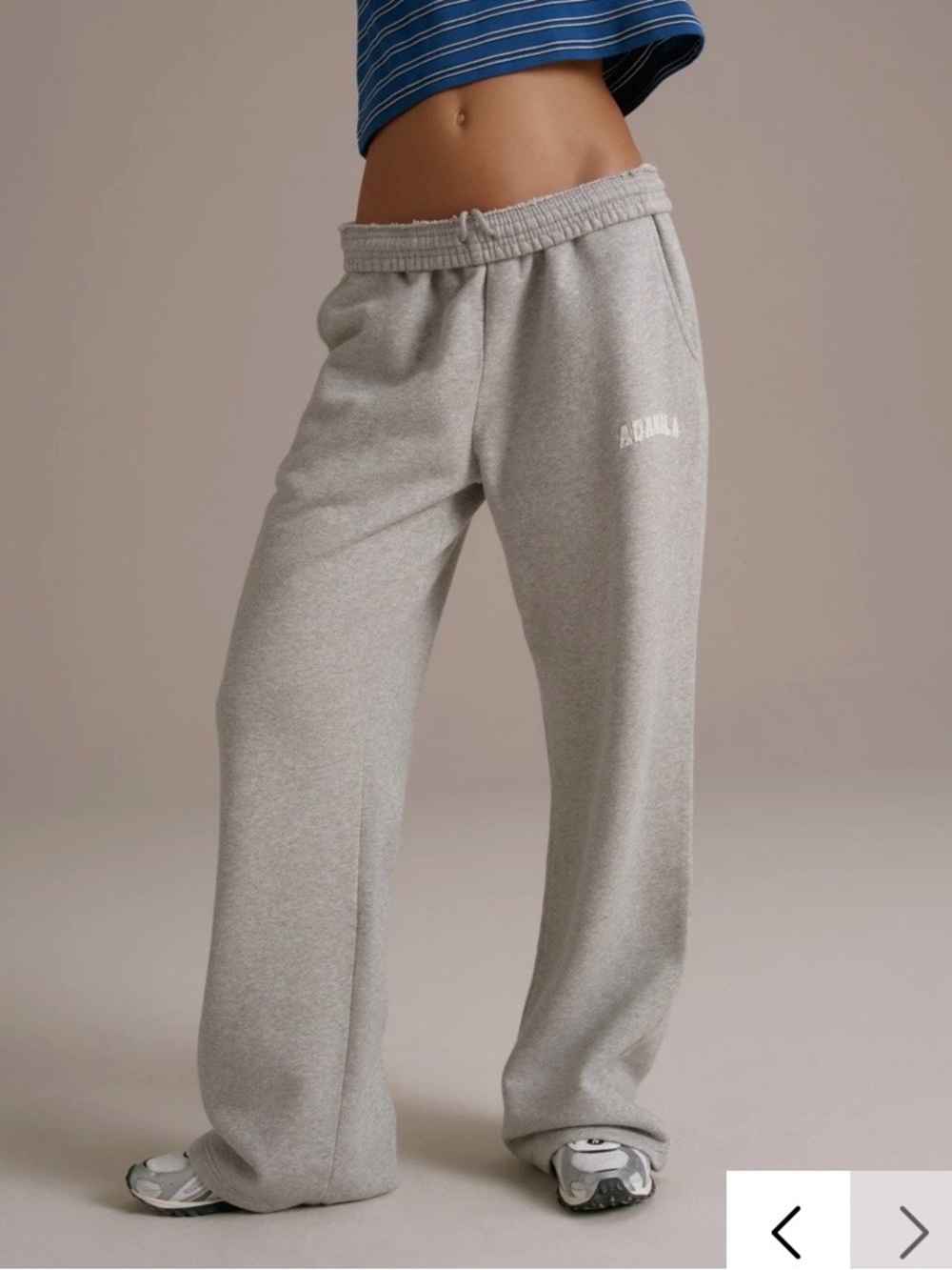 Adanola Gray Wide-Leg Track Pants - Picture 4 of 4